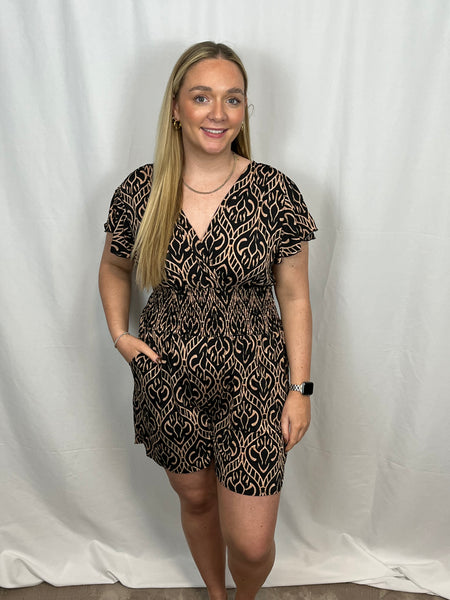 ‘Gloria’ Slinky Tie Back Playsuit