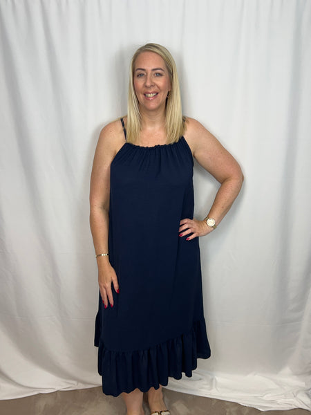 ‘Martine’ Teired Hem Dress