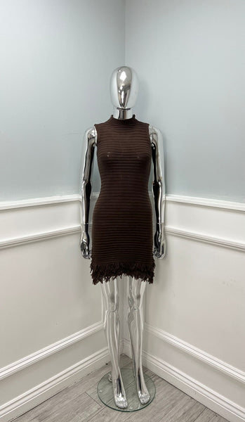 ‘Willow’ Knitted Fringe Hem Dress
