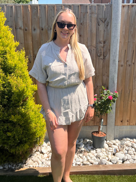 ‘Rowan’ Cheesecloth Playsuit