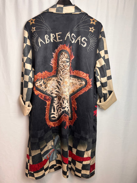 ‘Catalina’ Printed Suede Feel Jacket