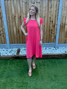 ‘Clarissa’ Mock Button Back Dress