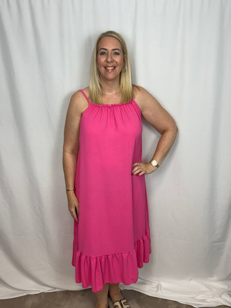 ‘Martine’ Teired Hem Dress