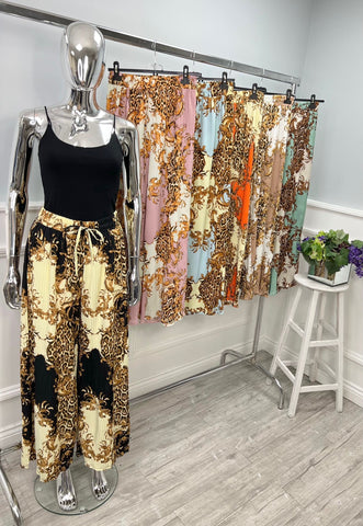 ‘Samira’ Printed Pleated Trousers