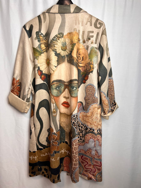 ‘Catalina’ Printed Suede Feel Jacket