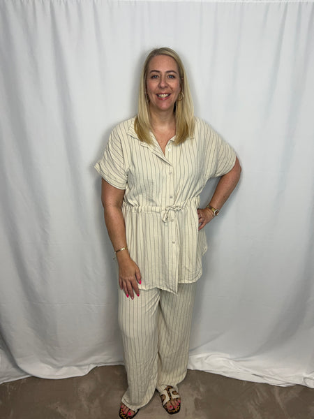 ‘Brooke’ Pinstripe Set
