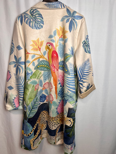 ‘Catalina’ Printed Suede Feel Jacket