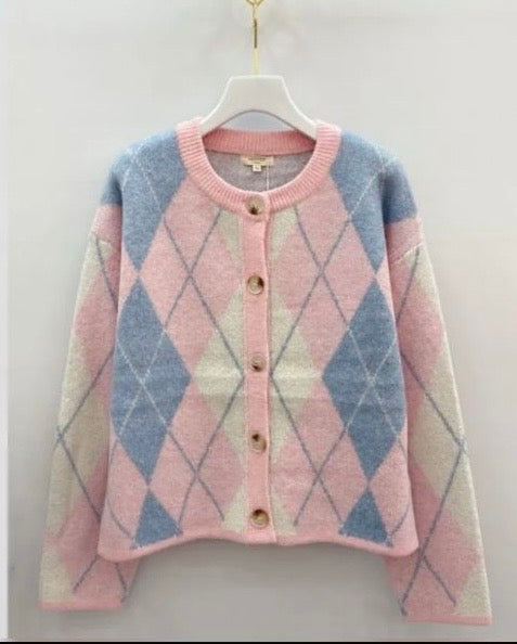 ‘Kendall’ Argyle Cardigan