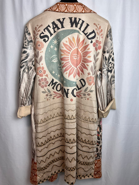 ‘Catalina’ Printed Suede Feel Jacket