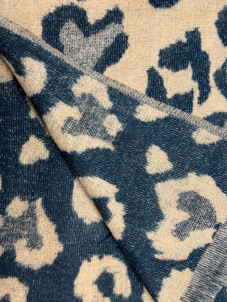 Leopard Print Brushed Scarf