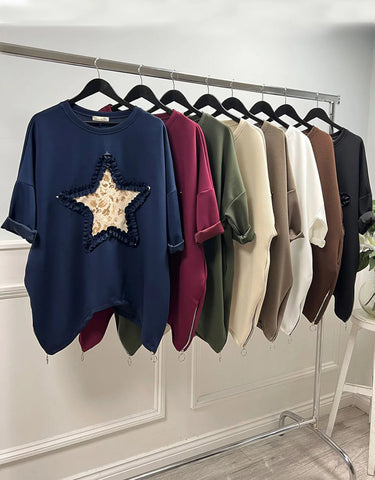 ‘Moira’ Ruffle Star Jumper