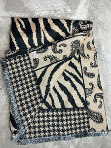 Mixed Zebra Print Scarf