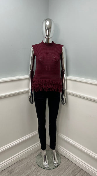‘Mia’ Knitted Fringe Hem Top