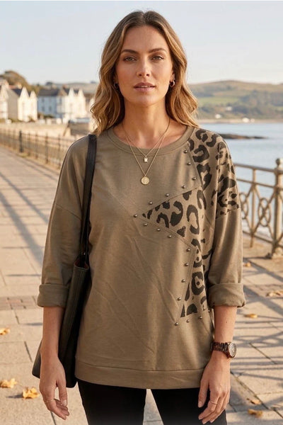 ‘Carmela’ Leopard Stud Star Top