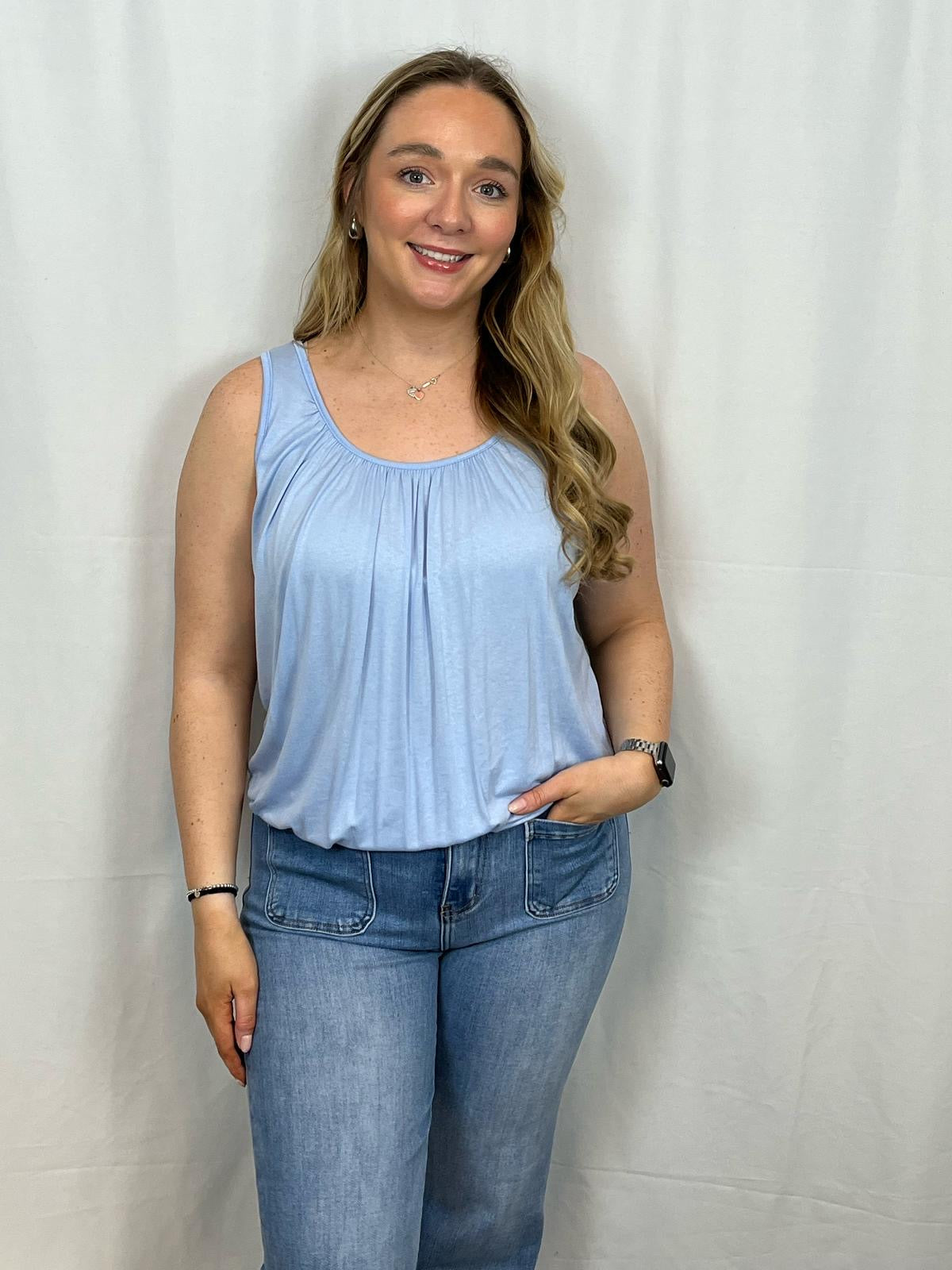 ‘Sally’ Bubble Hem Vest Top