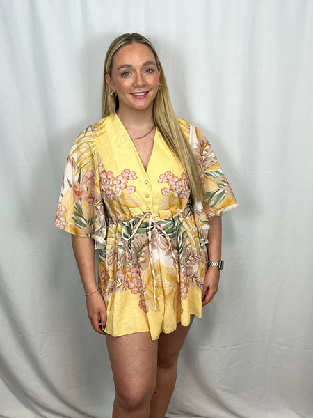 ‘Madrid’ Angel Sleeve Playsuit