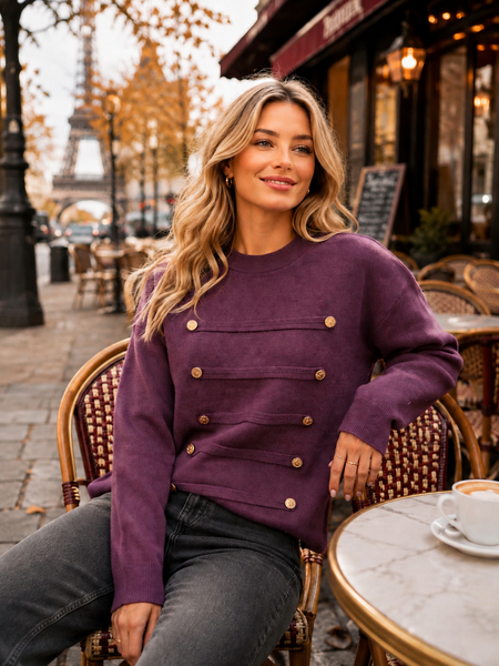 ‘Paige’ Military Style Jumper
