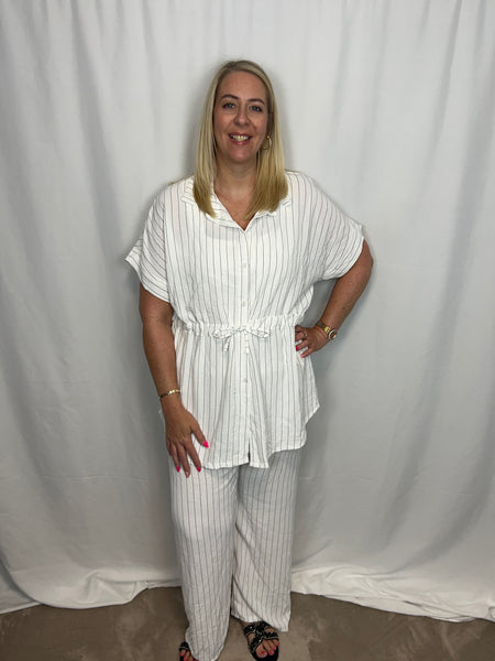 ‘Brooke’ Pinstripe Set