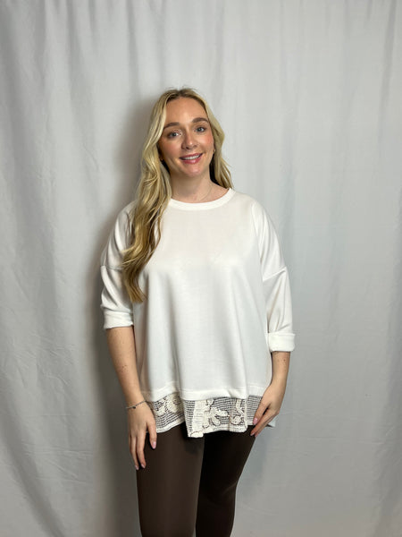 ‘Flossie’ Net & Sequin Insert Top