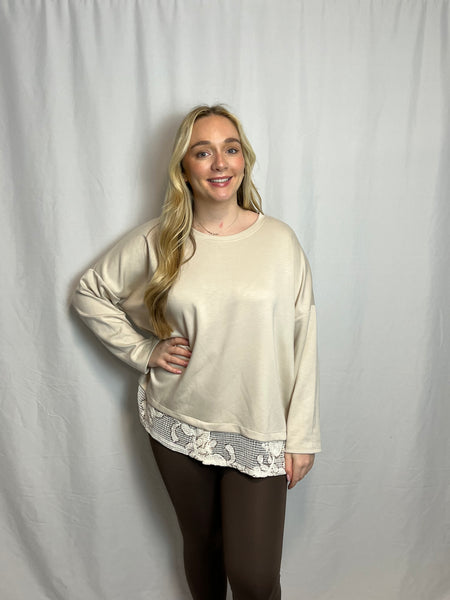 ‘Flossie’ Net & Sequin Insert Top