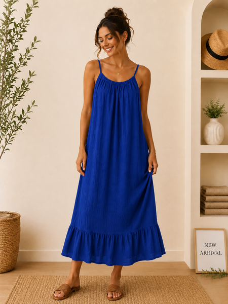‘Ellis’ Maxi Cheesecloth Dress