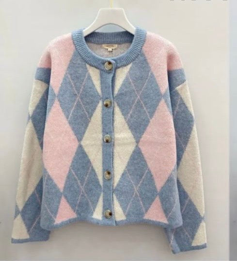 ‘Kendall’ Argyle Cardigan