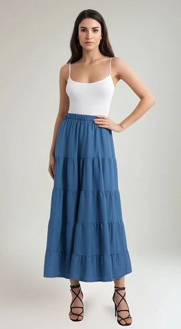‘Delilah’ Denim Maxi Skirt