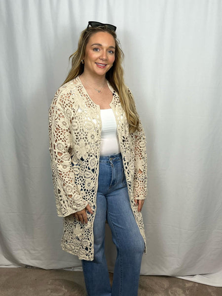 ‘Sabrina’ Crotchet Cardigan