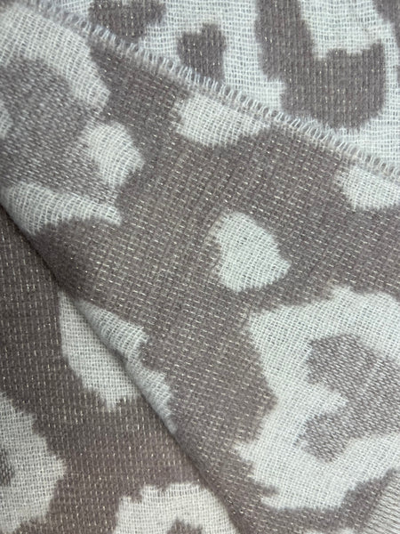 Leopard Print Brushed Scarf