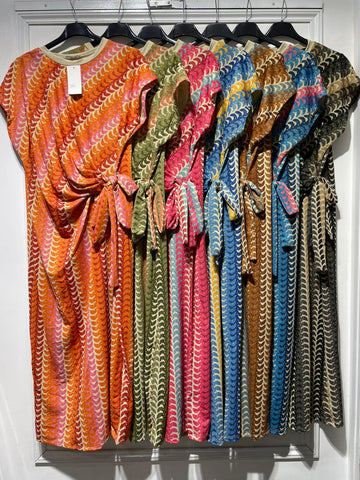 ‘Hazel’ Lurex Side Tie Dress