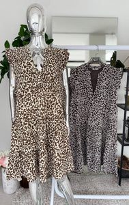 ‘Winona’ Leopard Cheesecloth Dress