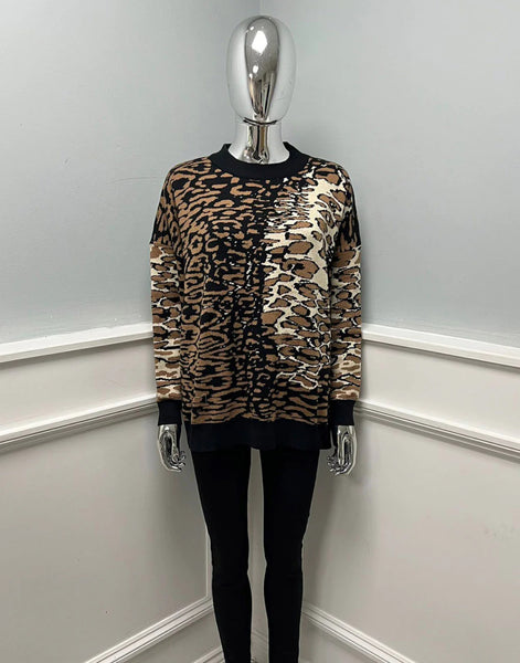 ‘Ripley’ Leopard Print Jumper