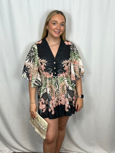 ‘Madrid’ Angel Sleeve Playsuit
