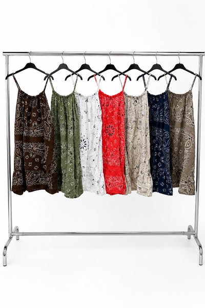 ‘Flora’ Bandana Print Cheesecloth Dress