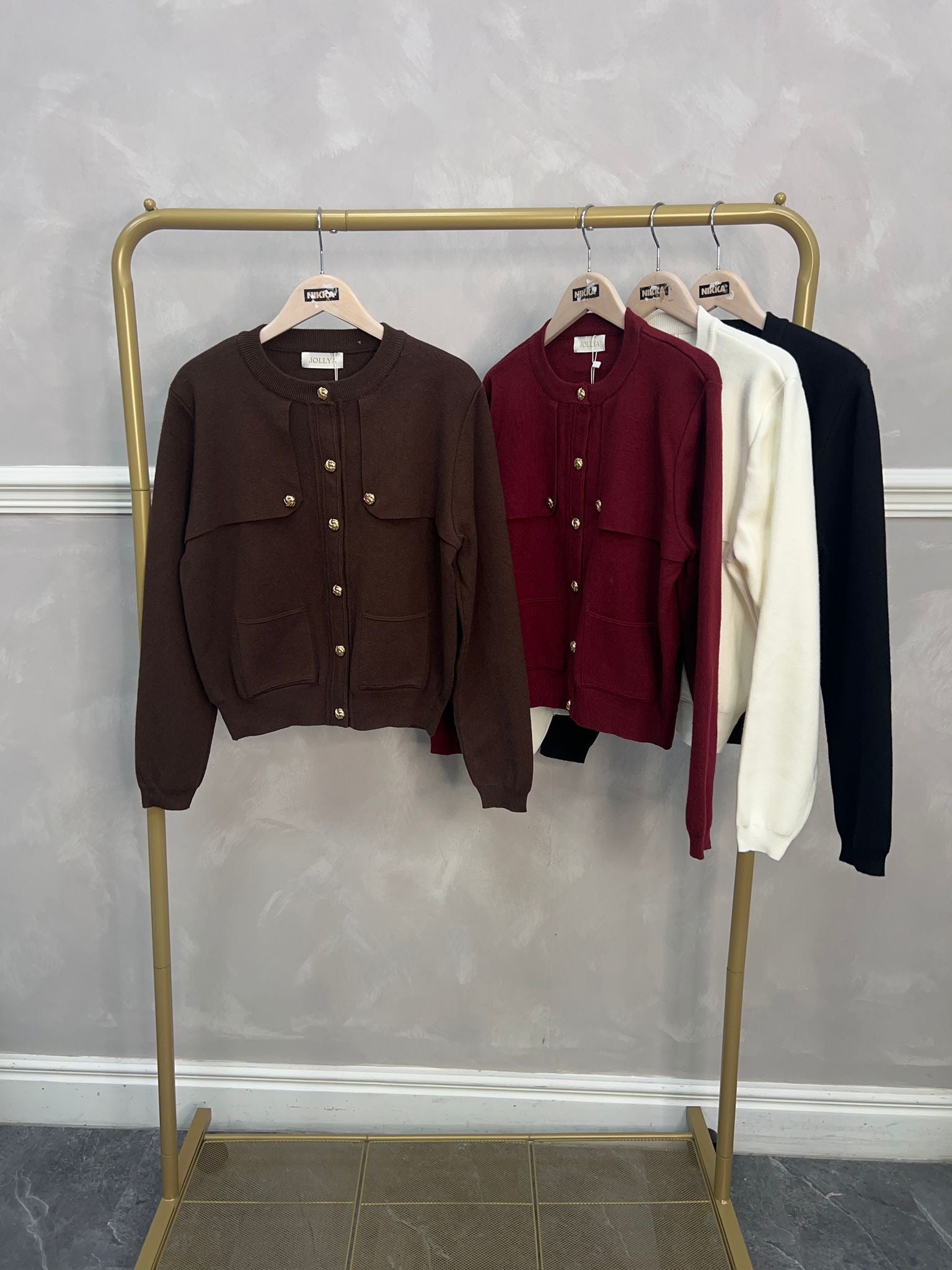 ‘Addison’ Gold Button Cardigan