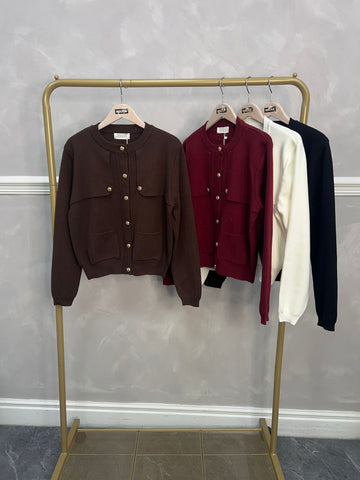 ‘Addison’ Gold Button Cardigan