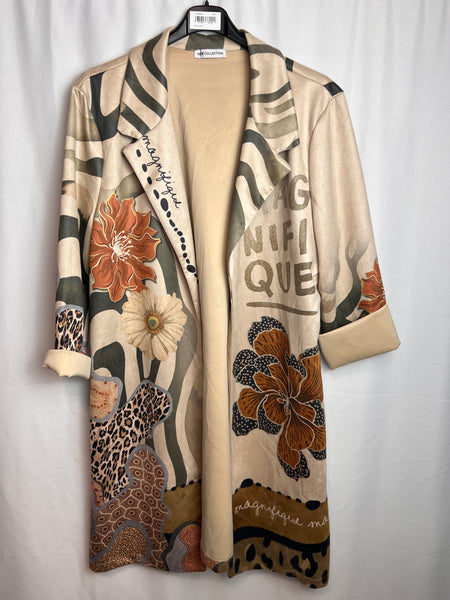 ‘Catalina’ Printed Suede Feel Jacket