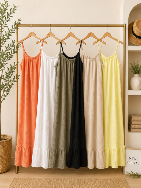 ‘Ellis’ Maxi Cheesecloth Dress