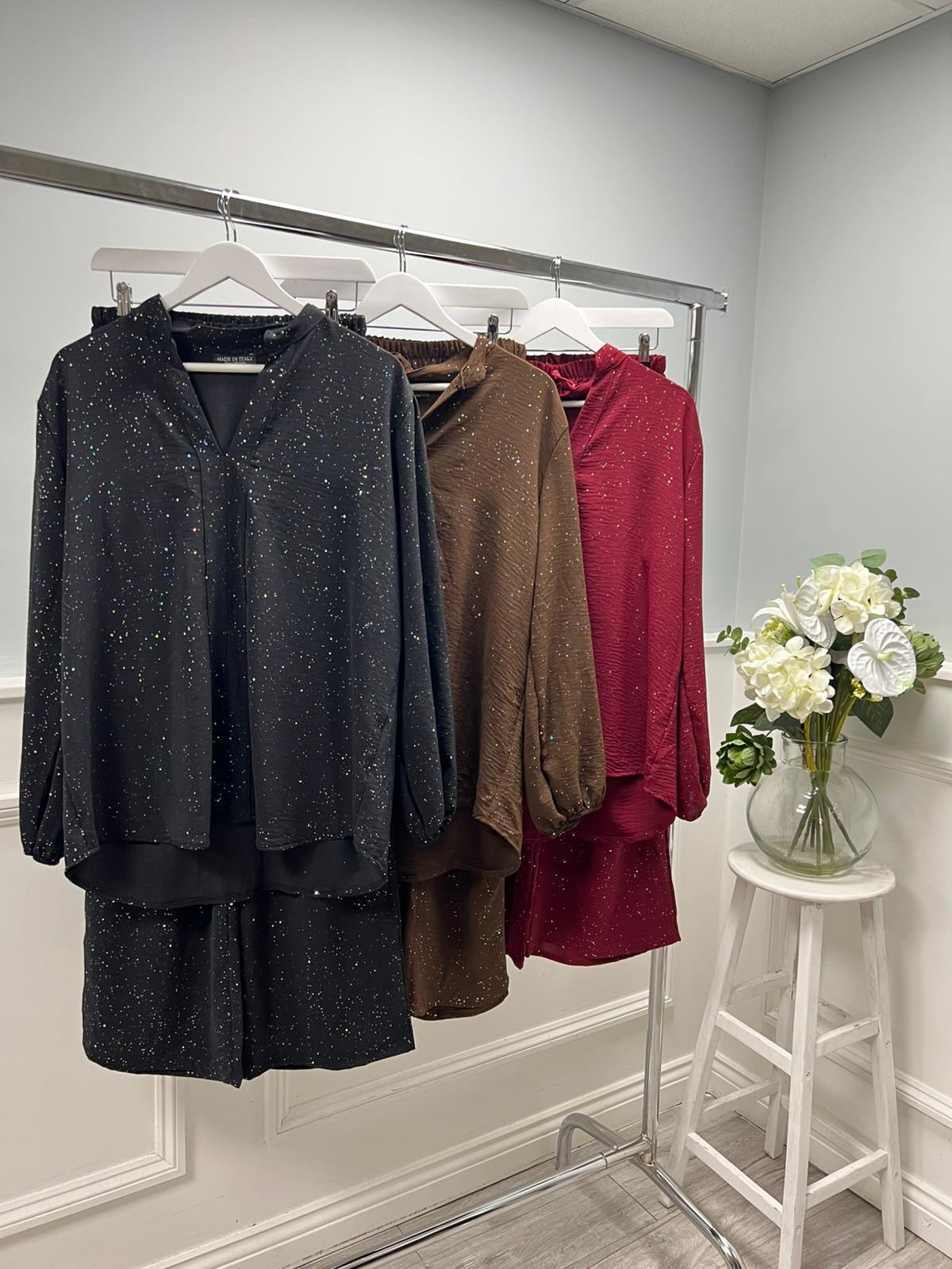 ‘Tyler’ Metallic Glitter Co-Ord