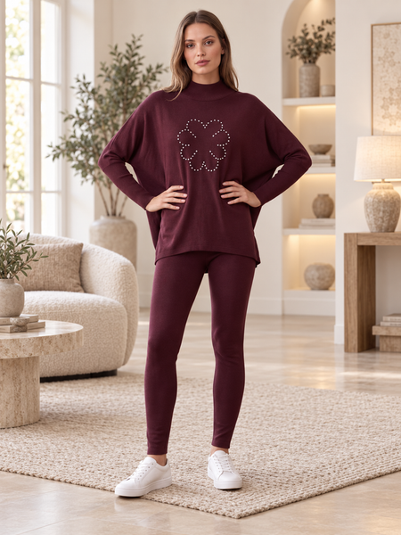 ‘Ruth’ Flower Stud Loungewear