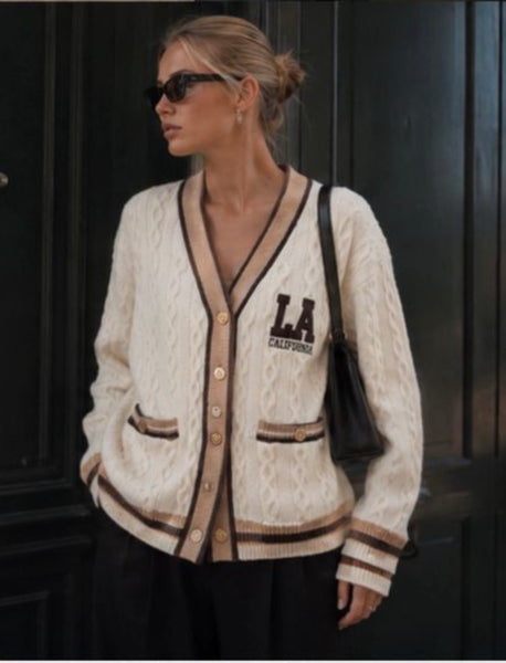 ‘Azelea’ LA Motif Cable Cardigan