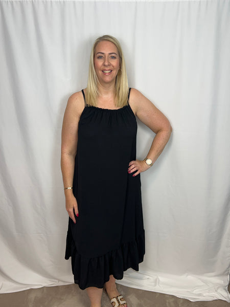 ‘Martine’ Teired Hem Dress