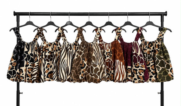 ‘Camden’ Animal Print Bubble Hem Top