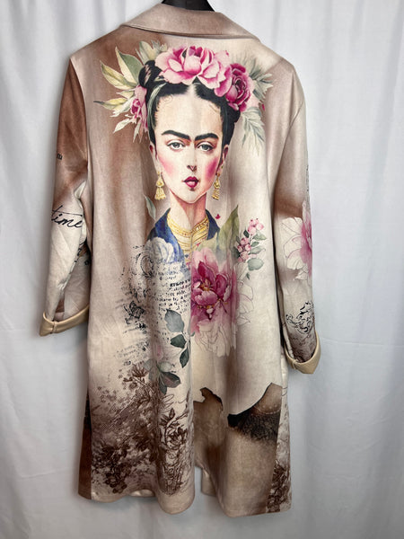 ‘Catalina’ Printed Suede Feel Jacket
