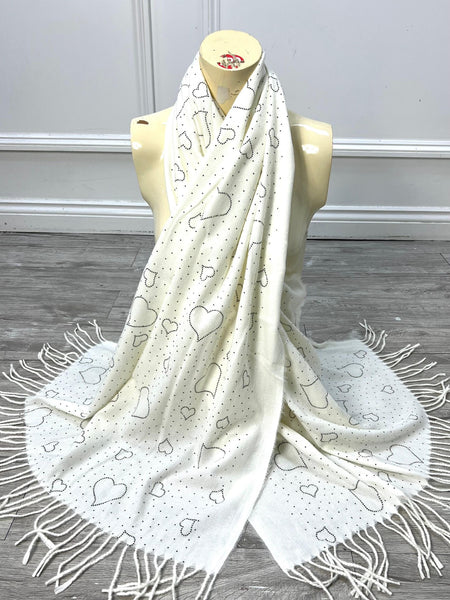 Stud Heart Scarf