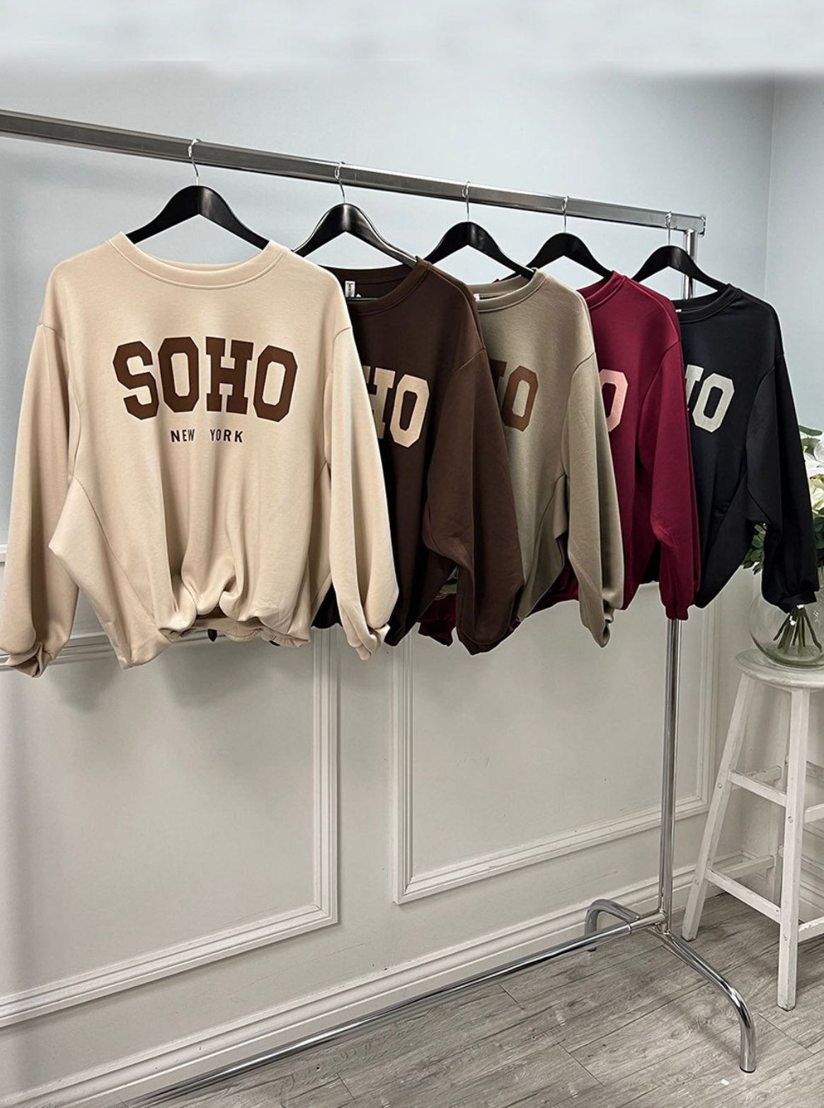 SOHO Bubble Hem Sweatshirt