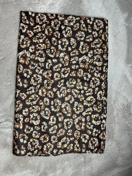Leopard & Gold Foil Scarf