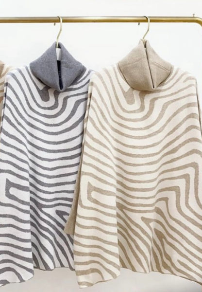 ‘Gaby’ Stripe Roll Neck Jumper