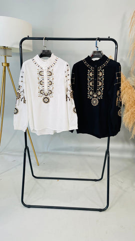 ‘Venus’ Embroidered Top