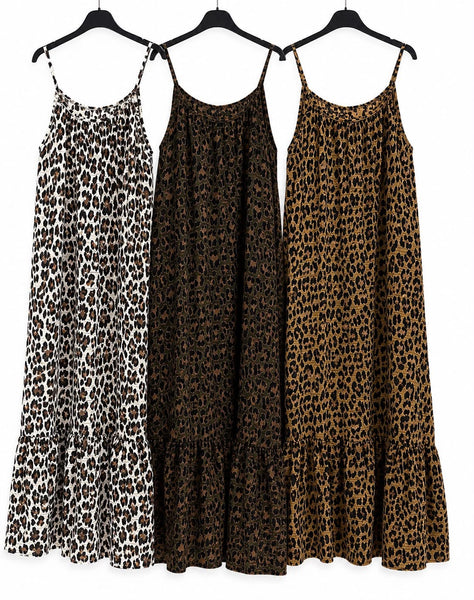 ‘Gwen’ Leopard Print Cheesecloth Dress